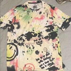 Colorful Smiley World Graphic T-Shirt